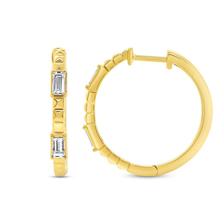 0.42ctw Diamond Hoop Earrings