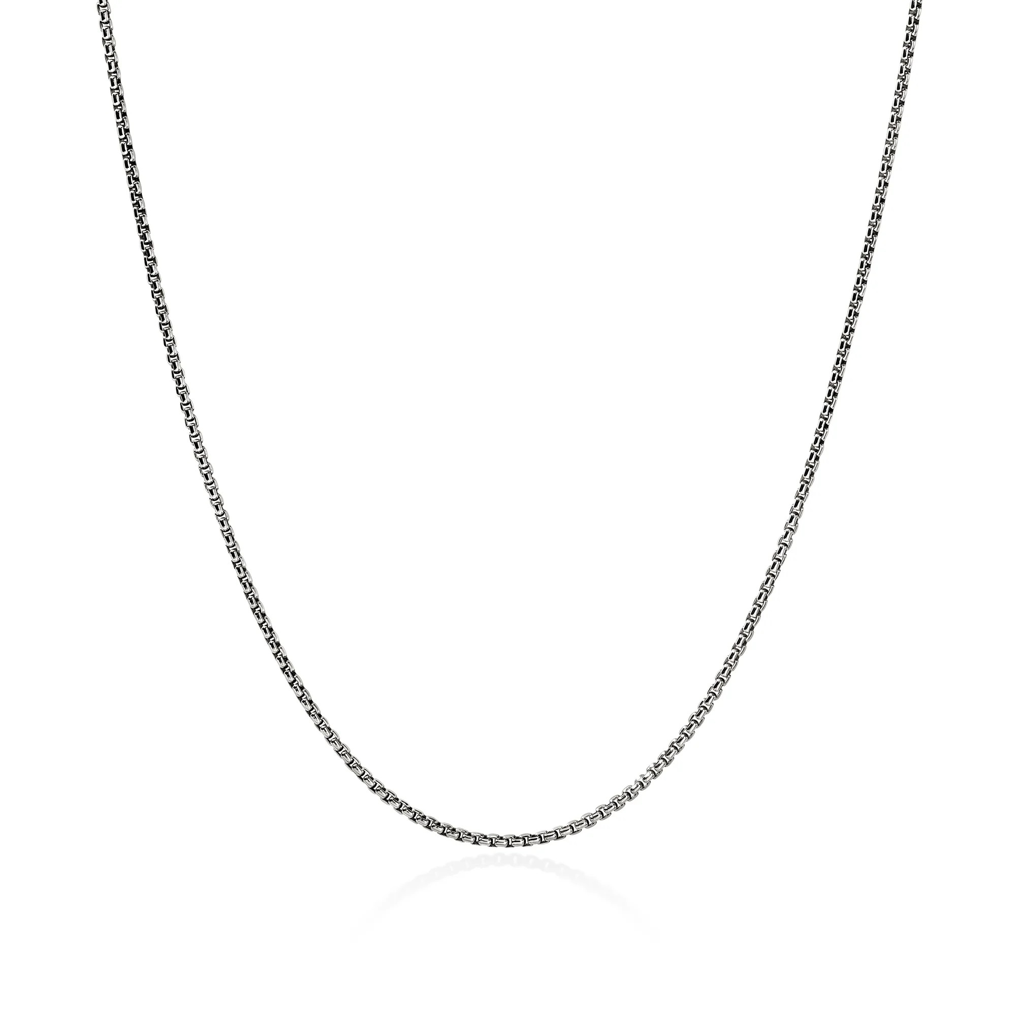 Sterling Silver Box Chain Necklace 1.6MM