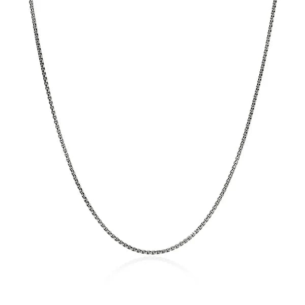 22" Sterling Silver Box Chain Necklace 2MM