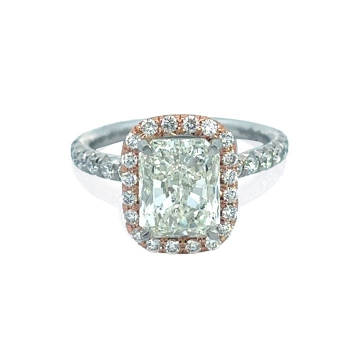 3.81ctw Diamond Halo Engagement Ring