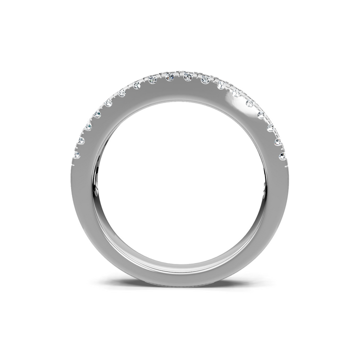 0.80ctw 3-Row Diamond Pave Band