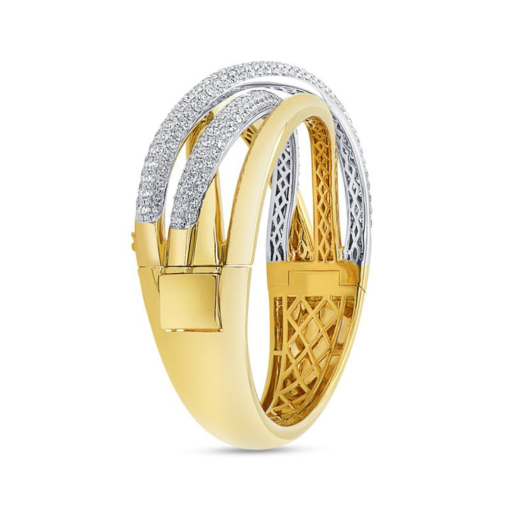 6.97ctw Diamond Cuff Bangle