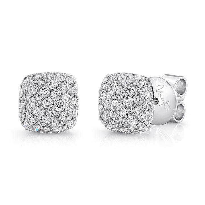 0.90ctw Diamond Cluster Stud Earrings