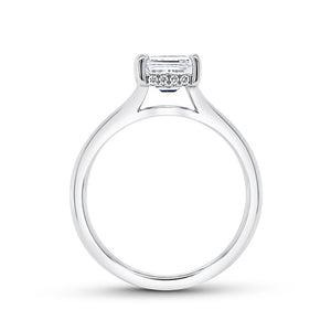 0.08ctw Diamond Emerald Cut Engagement Ring