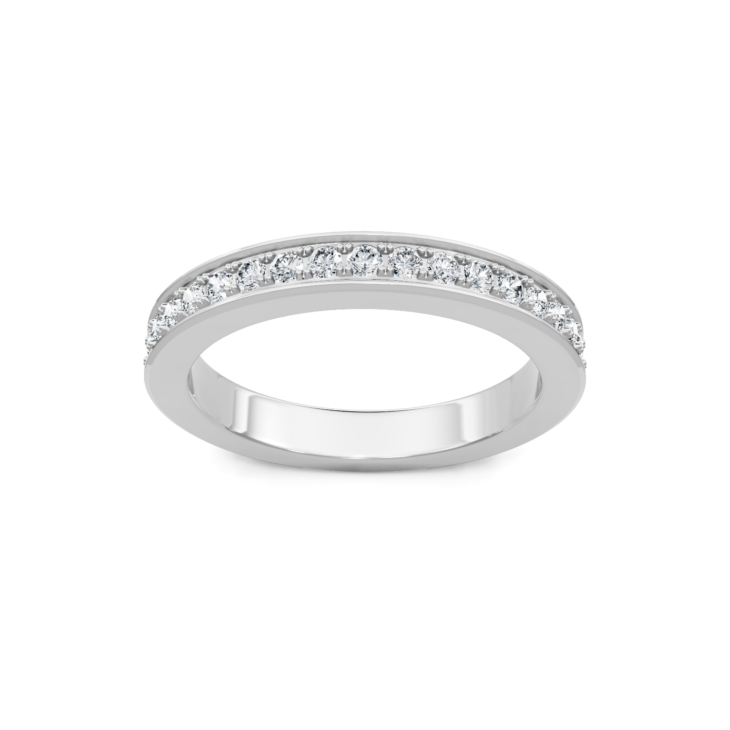 0.50ctw Round Diamond Pave Milgrain Eternity Band