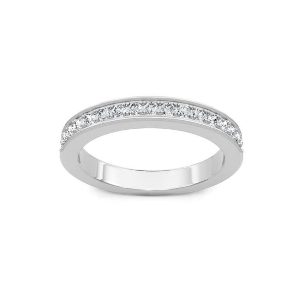 0.50ctw Round Diamond Pave Milgrain Eternity Band