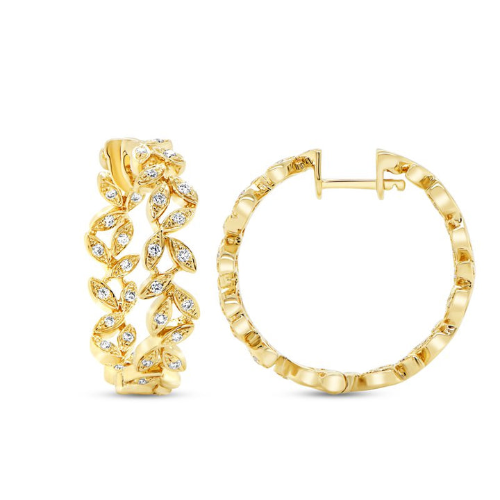 0.40ctw Diamond Hoop Earrings