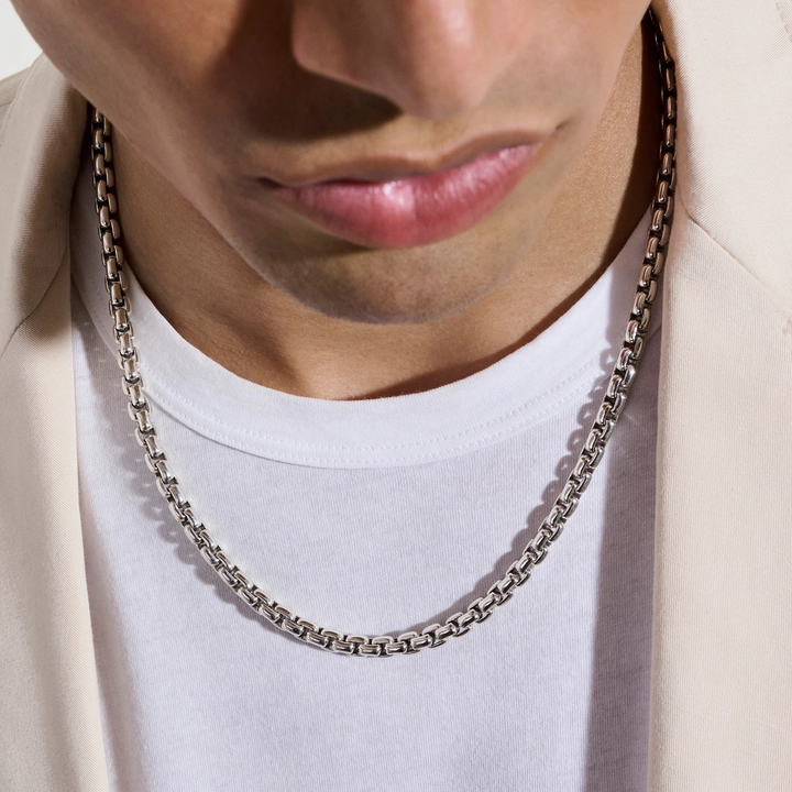 22" Sterling Silver Box Chain Necklace