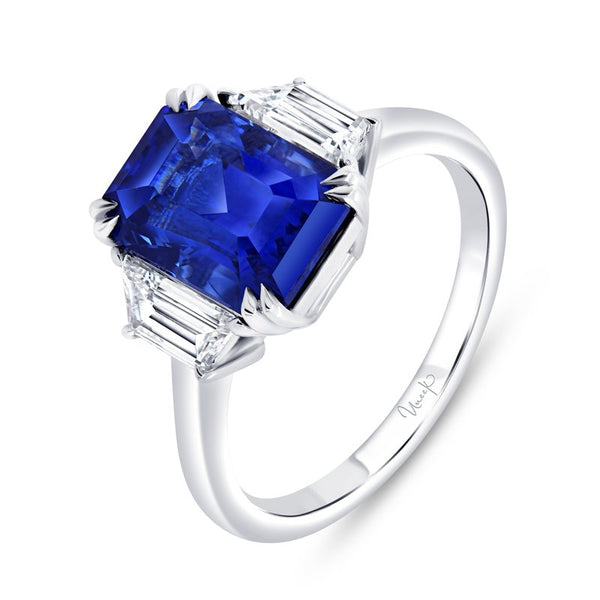 Three-Stone Blue Sapphire Ring