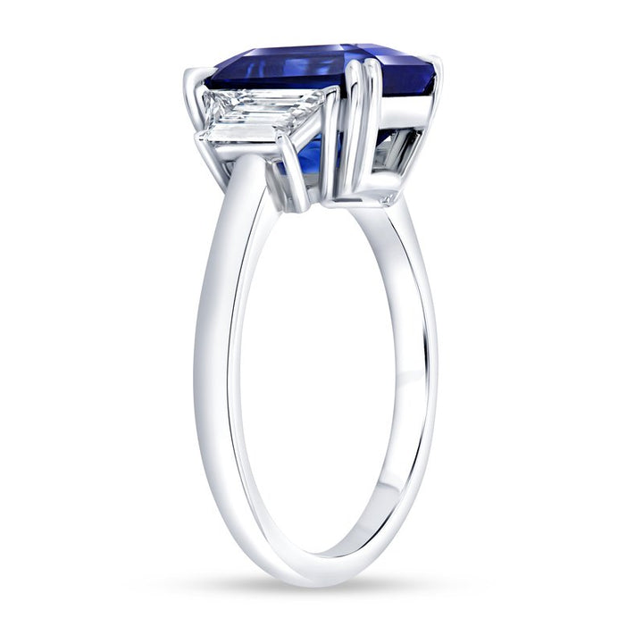 Three-Stone Blue Sapphire Ring