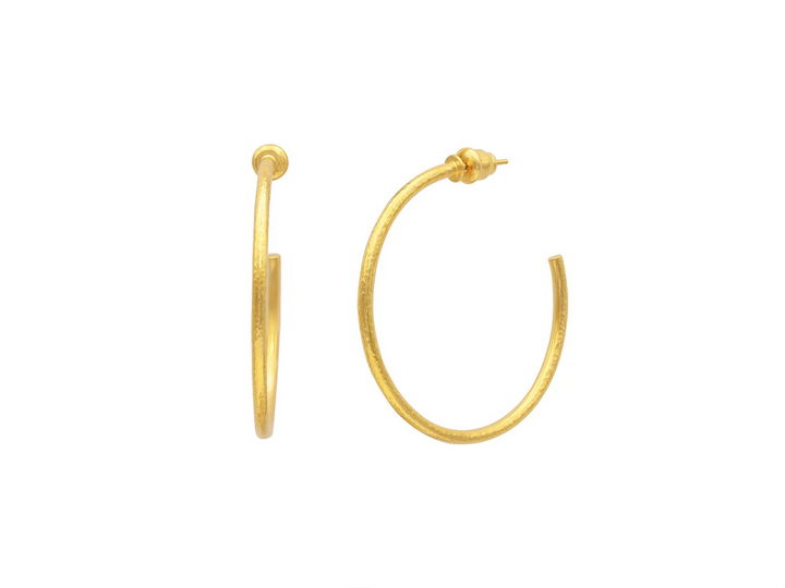 Gold Round Hoop Earrings