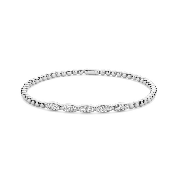 0.40ctw, 18K White Gold Tresore Stretch Bracelet