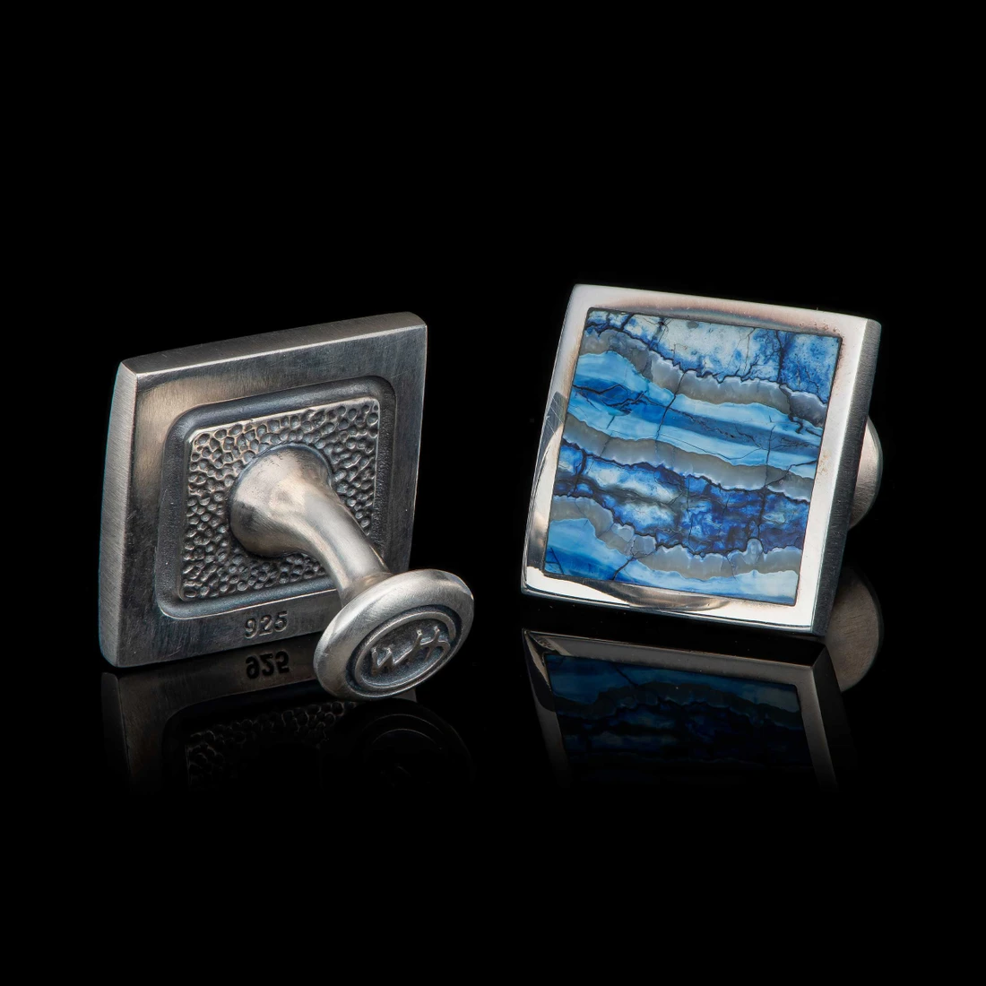 William Henry Blue Mammoth Duo Cufflinks