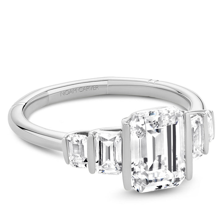 0.80ctw Emerald Cut Engagement Ring