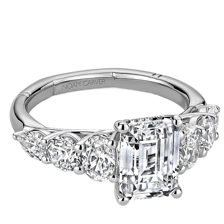 1.51ctw Mixed Shaped Diamond Engagement Mounting