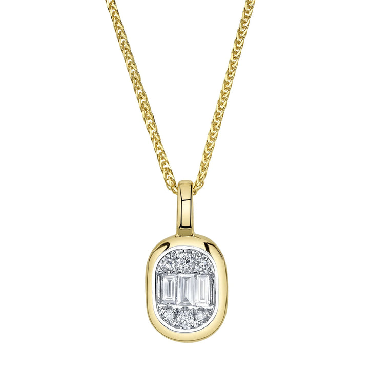 0.20ctw Diamond Baguette Chopin Chain Necklace