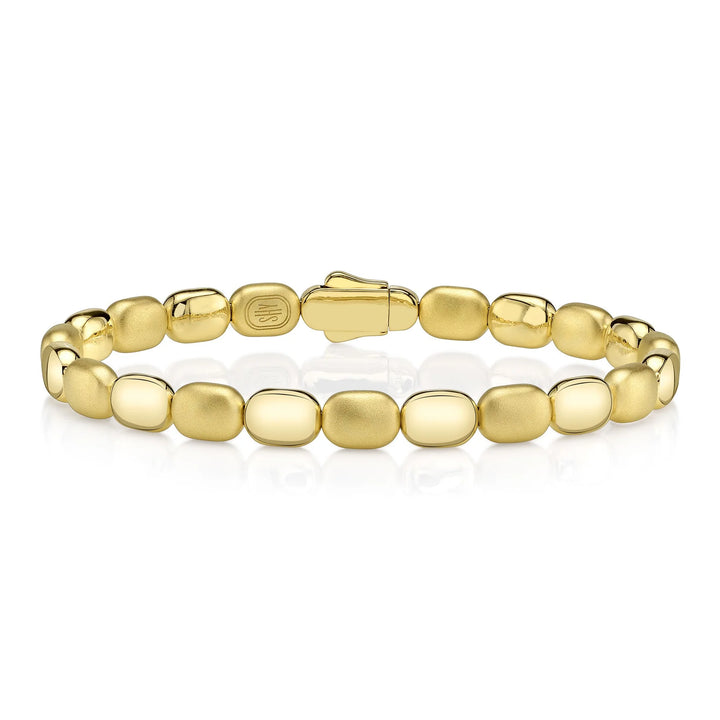 14K Yellow Gold Matte Bangle