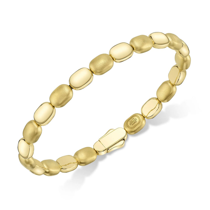 14K Yellow Gold Matte Bangle