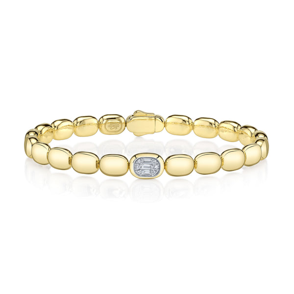 0.10ctw Diamond Baguette Bangle