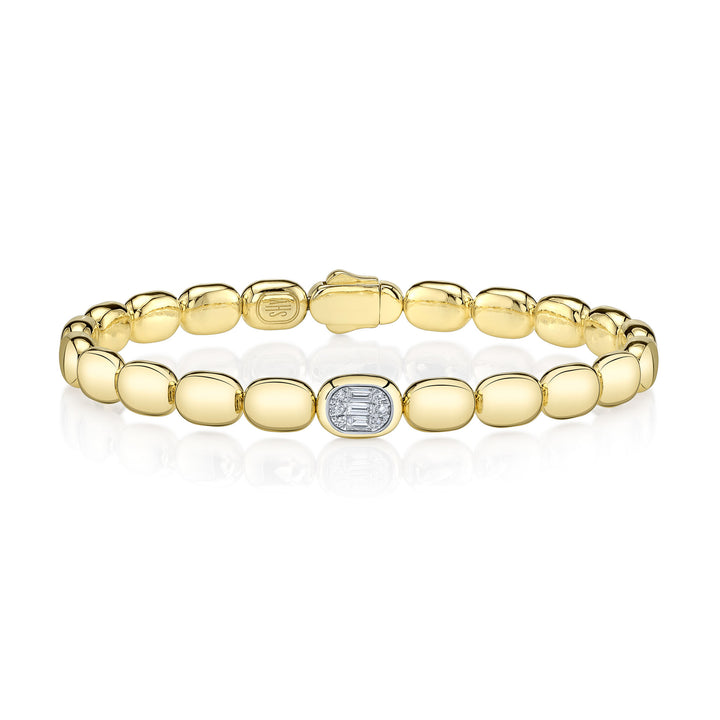 0.10ctw Diamond Baguette Bangle