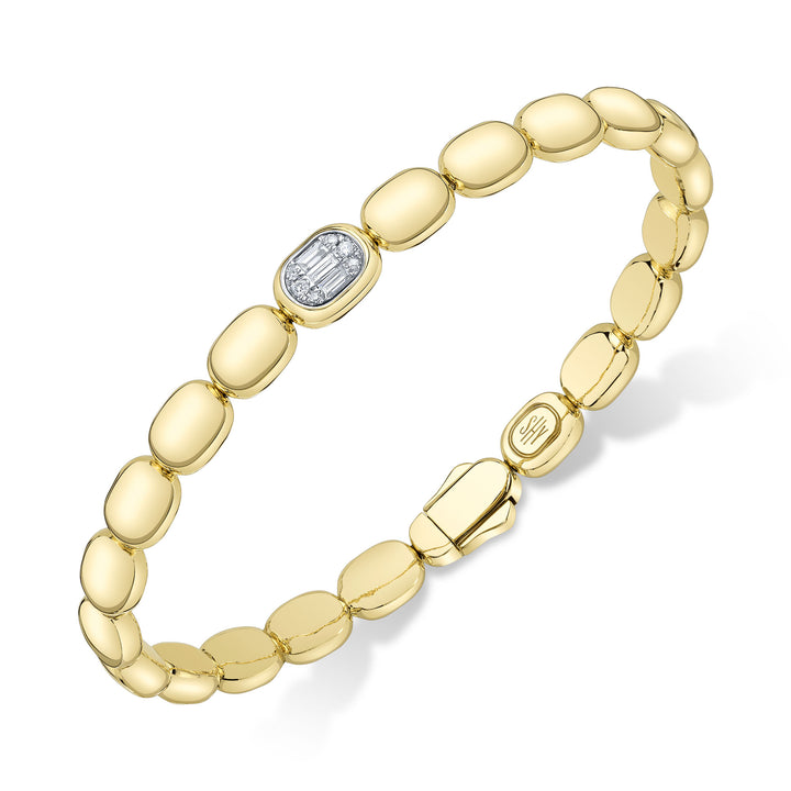 0.10ctw Diamond Baguette Bangle
