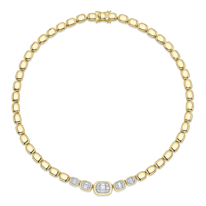 1.15ct Diamond Baguette Necklace