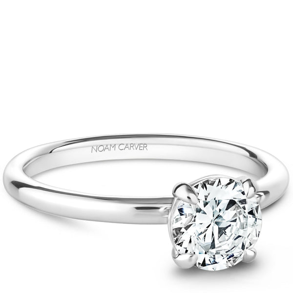 14K White Gold Diamond Engagement Ring
