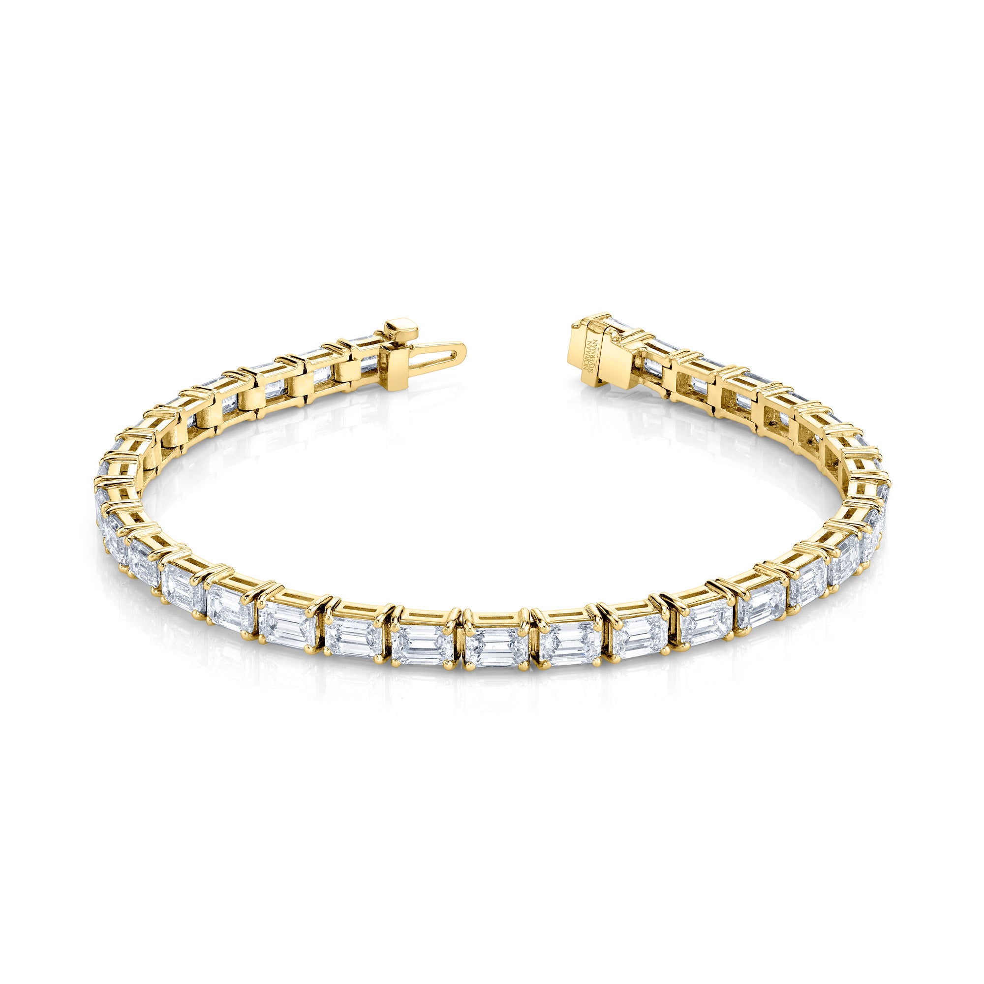 11.10ctw Emerald Cut Diamond Bracelet