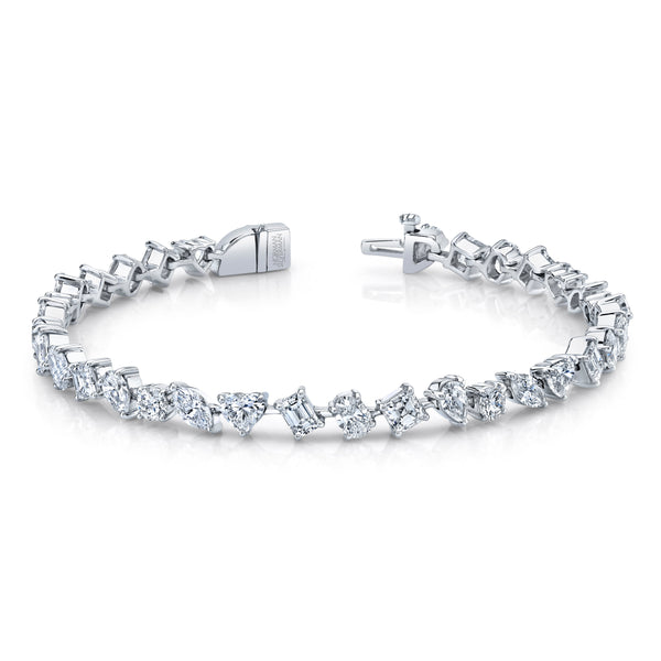 6.77ctw Mixed-Shape Diamond Bracelet