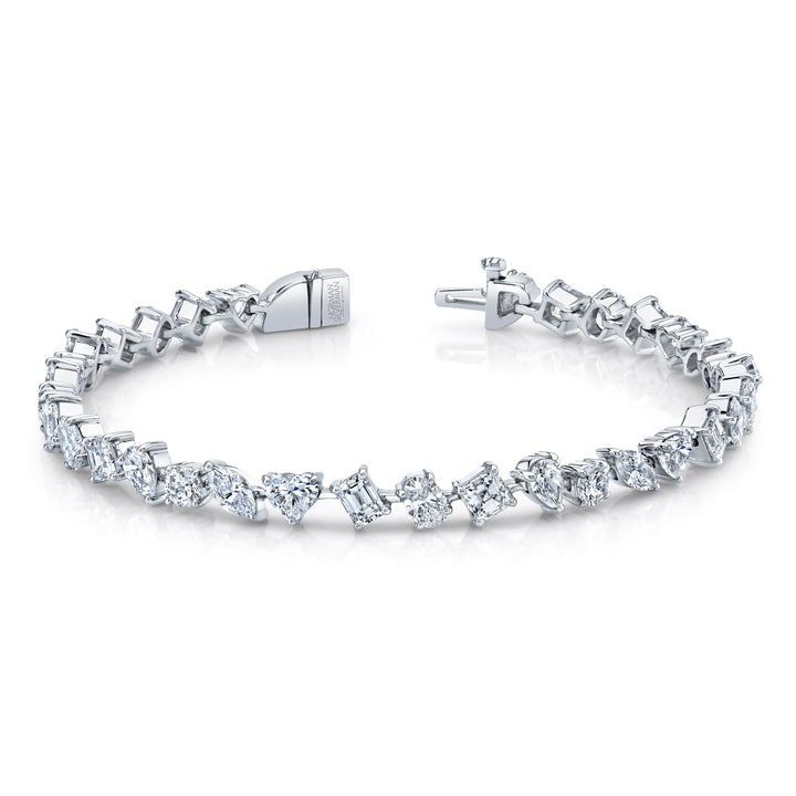 6.77ctw Mixed-Shape Diamond Bracelet