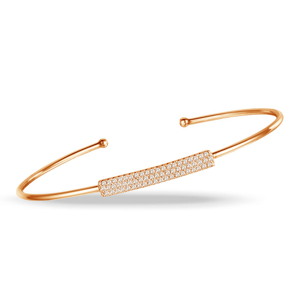 0.32ctw Rose Gold Diamond Bangle
