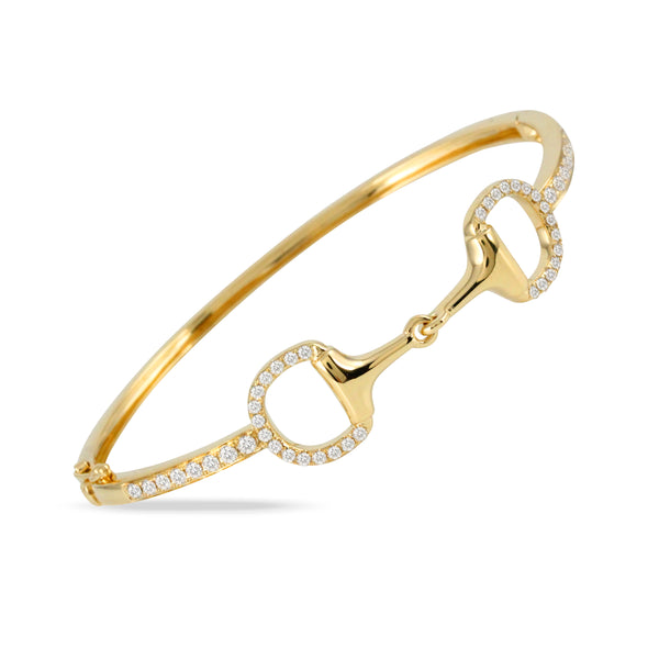 Doves Doron Paloma - Equestrian Collection 18K yellow gold, 0.75ctw diamond bangle