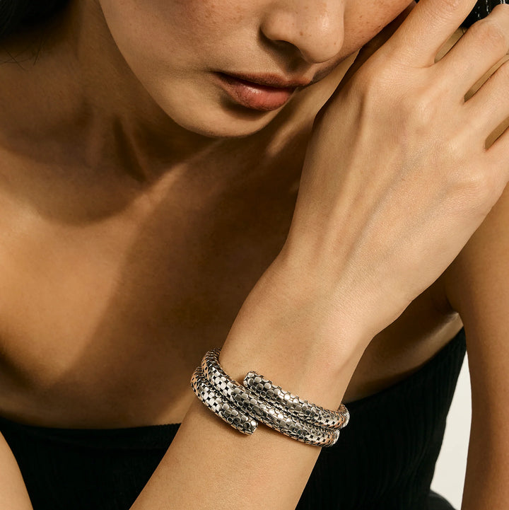 Sterling Silver Dot Coil Bracelet