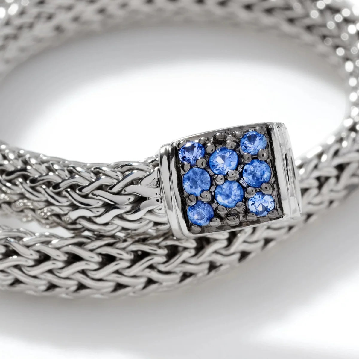 Sterling Silver and Blue Sapphire Icon Bracelet