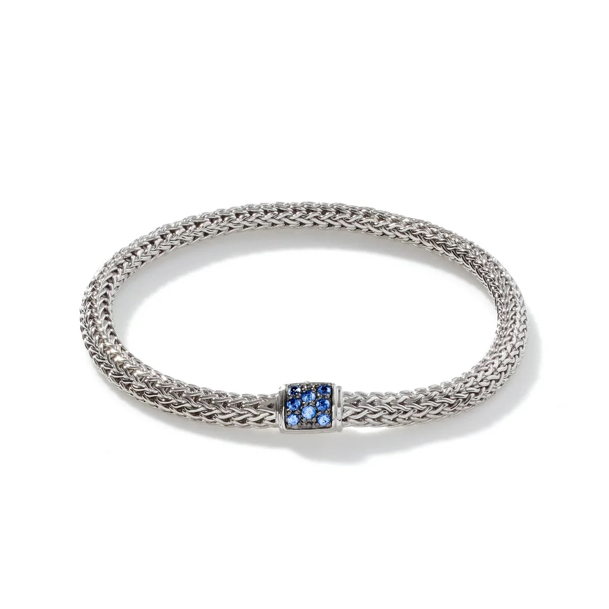 Sterling Silver and Blue Sapphire Icon Bracelet