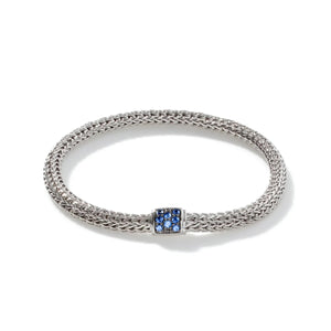 Sterling Silver and Blue Sapphire Icon Bracelet