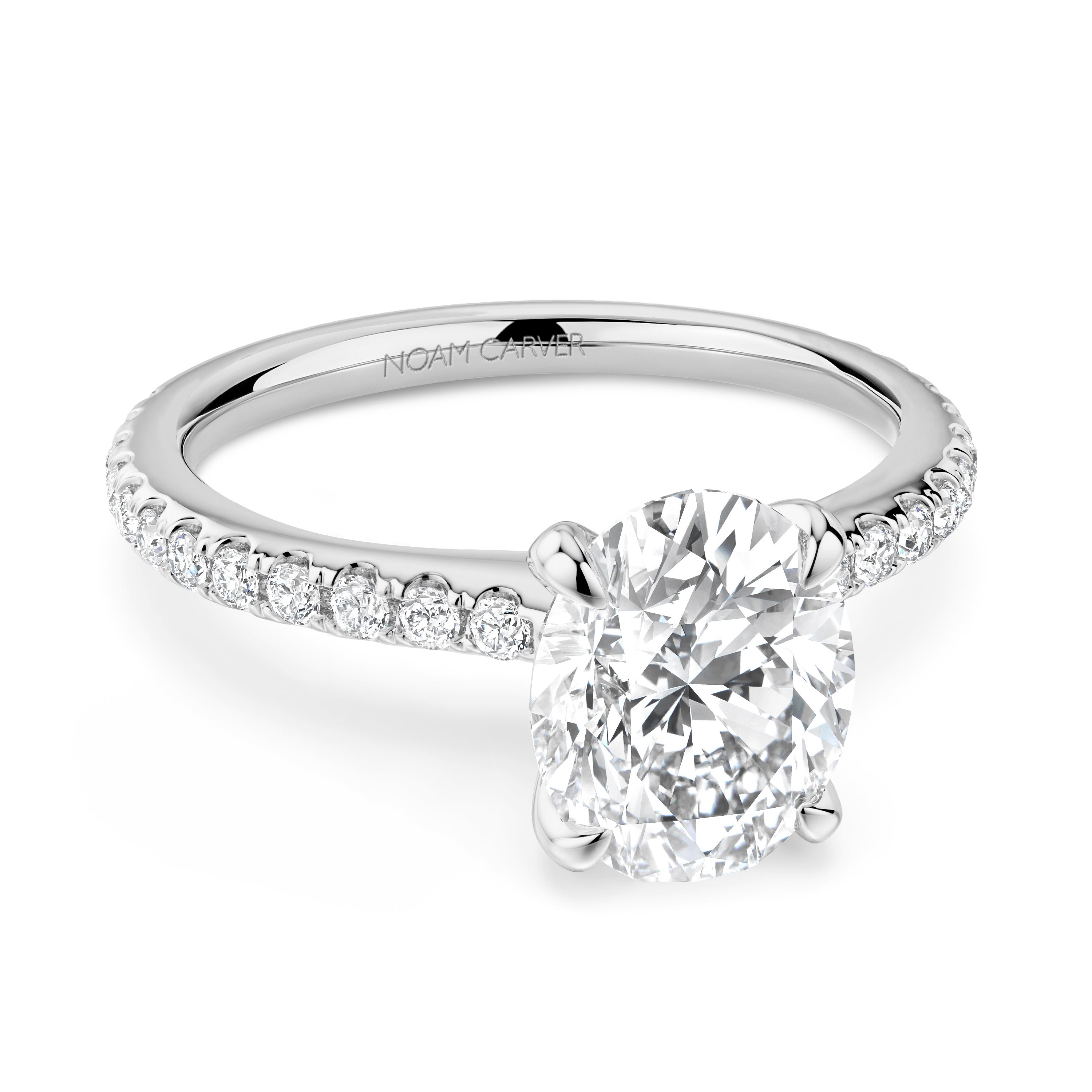 0.34ctw Oval Diamond Engagement Ring