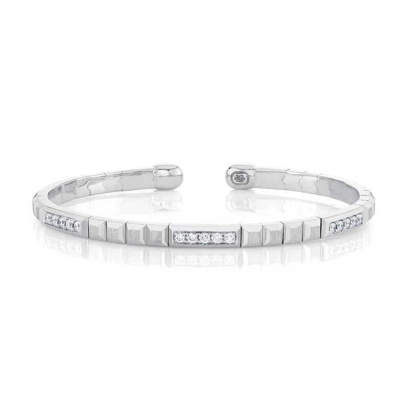 0.52ctw Geo Cut Diamond Cuff Bracelet