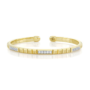 0.52ctw Geo Cut Diamond Cuff Bracelet