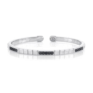 0.57ctw Geo Cut Black Diamond Cuff Bracelet