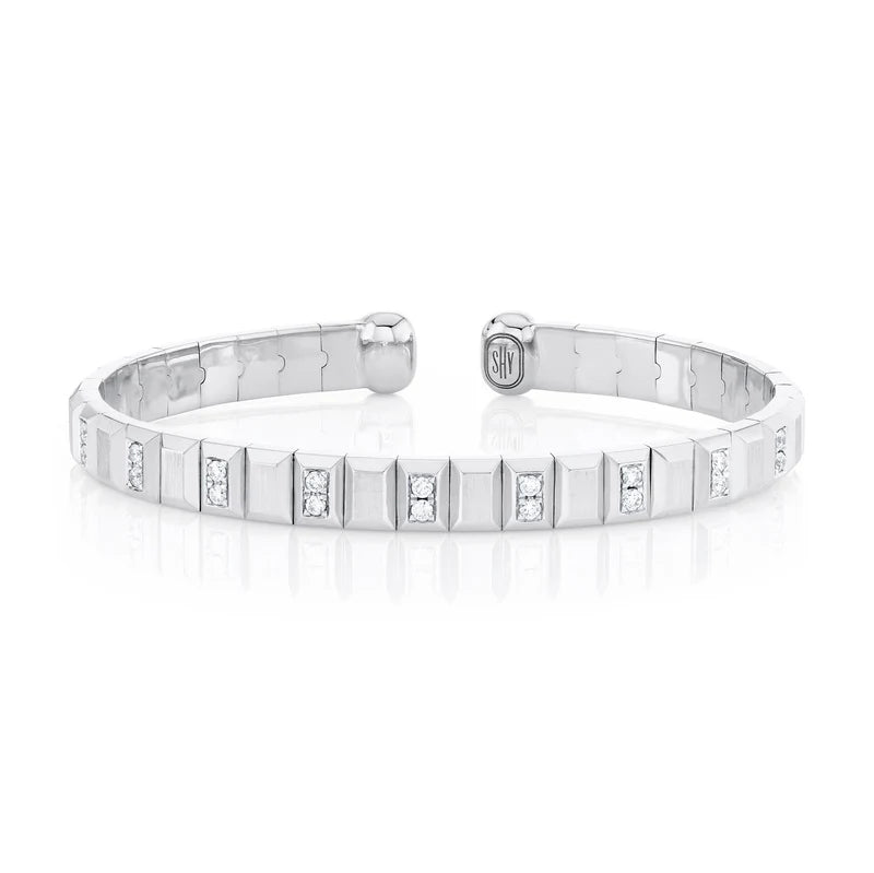 0.45ctw Diamond Geo Cut Cuff Bracelet