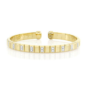 0.45ctw Diamond Geo Cut Cuff Bracelet
