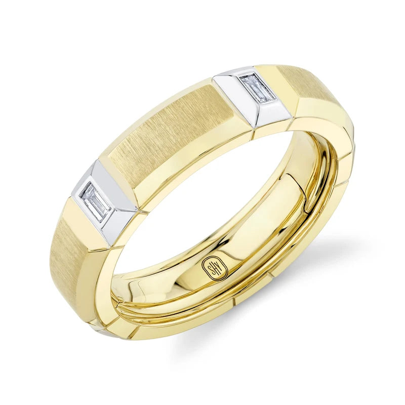 0.27ctw Baguette Diamond Geo Cut Band