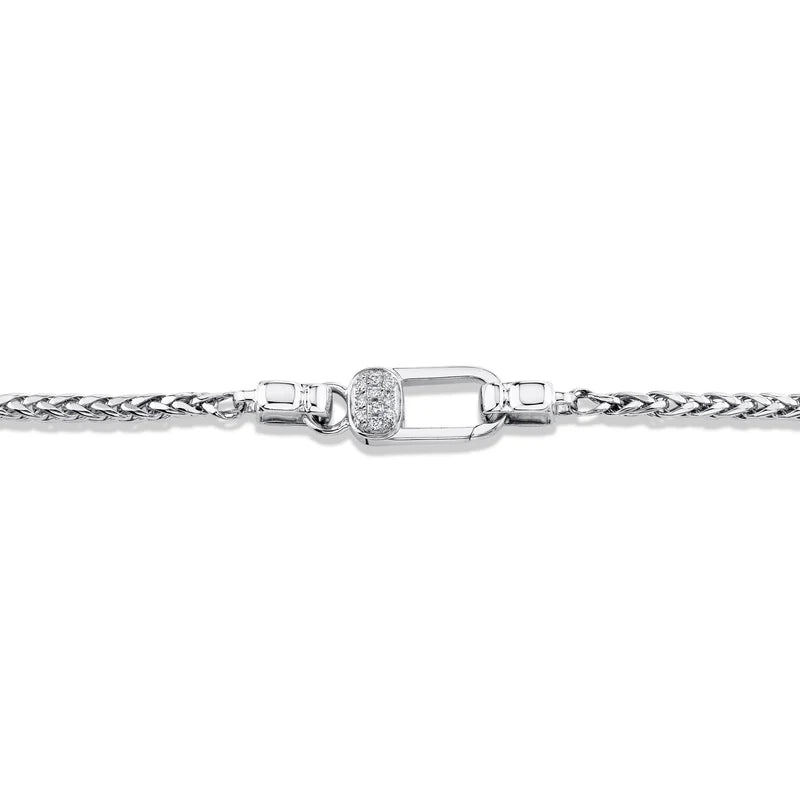2.5MM 0.06ctw Diamond Wheat Chain