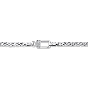3MM 0.06ctw Diamond Wheat Chain