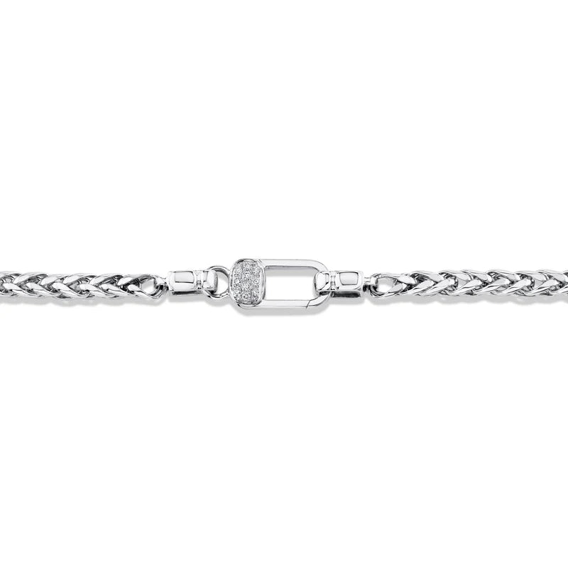 3MM 0.06ctw Diamond Wheat Chain