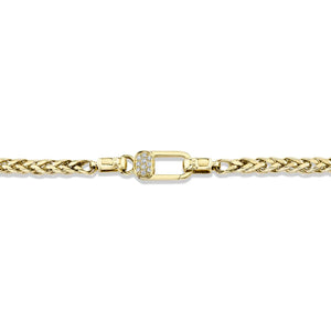 3MM 0.06ctw Diamond Wheat Chain