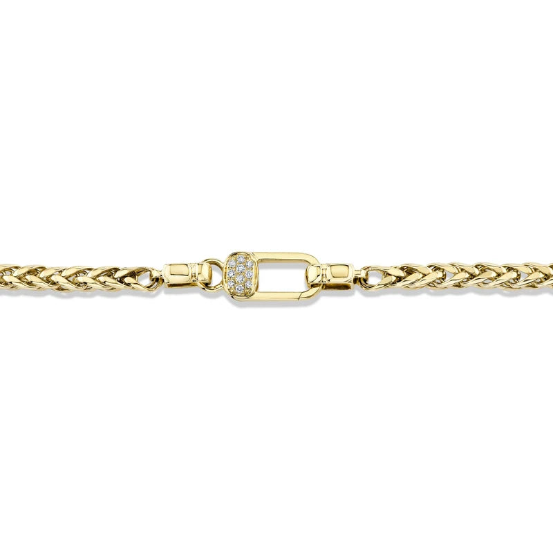 3MM 0.06ctw Diamond Wheat Chain