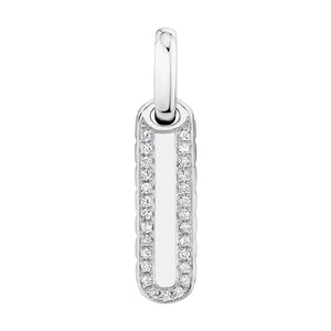 0.13ctw Diamond Bar Dog Tag Pendant