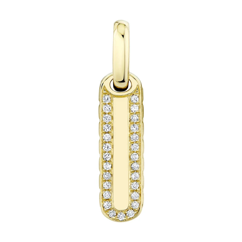 0.13ctw Diamond Bar Dog Tag Pendant